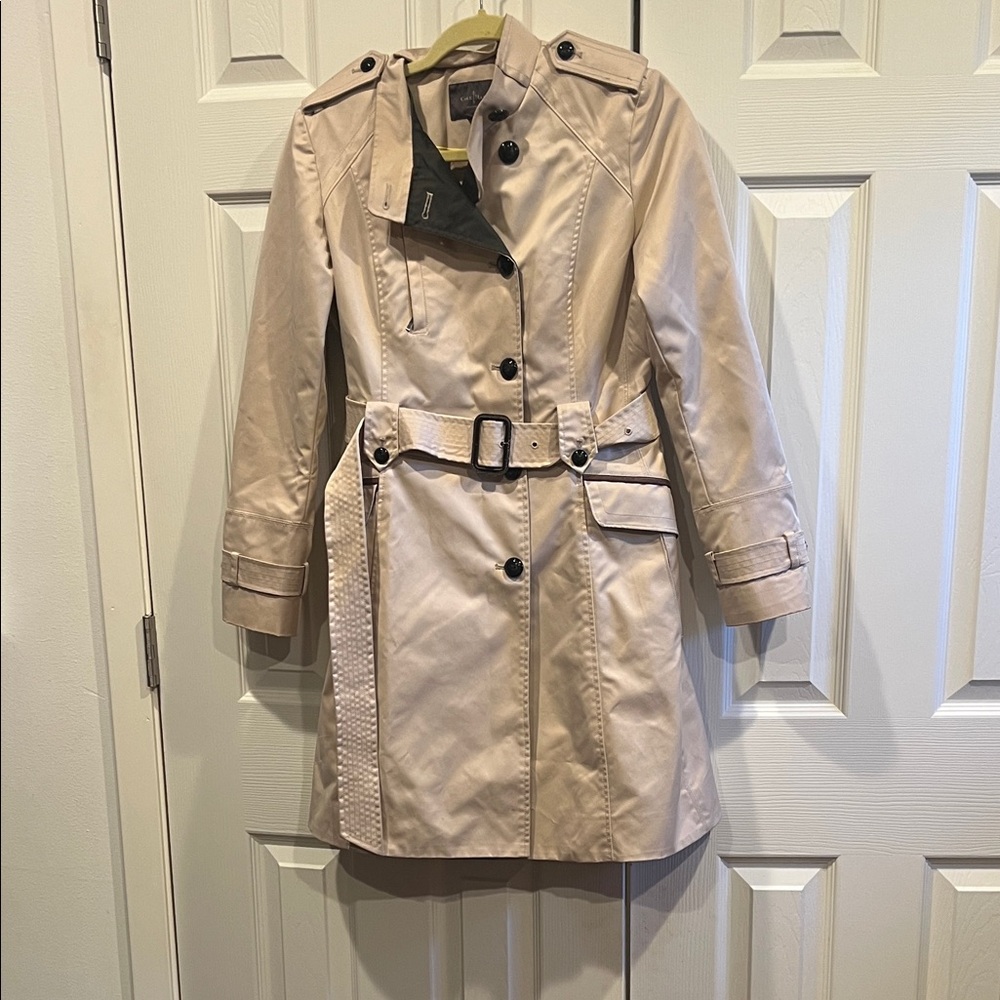 Cole Haan Beige Trench Coat with Belt